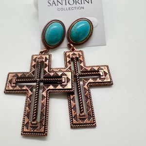Santorini Collection Cross Ear Ring